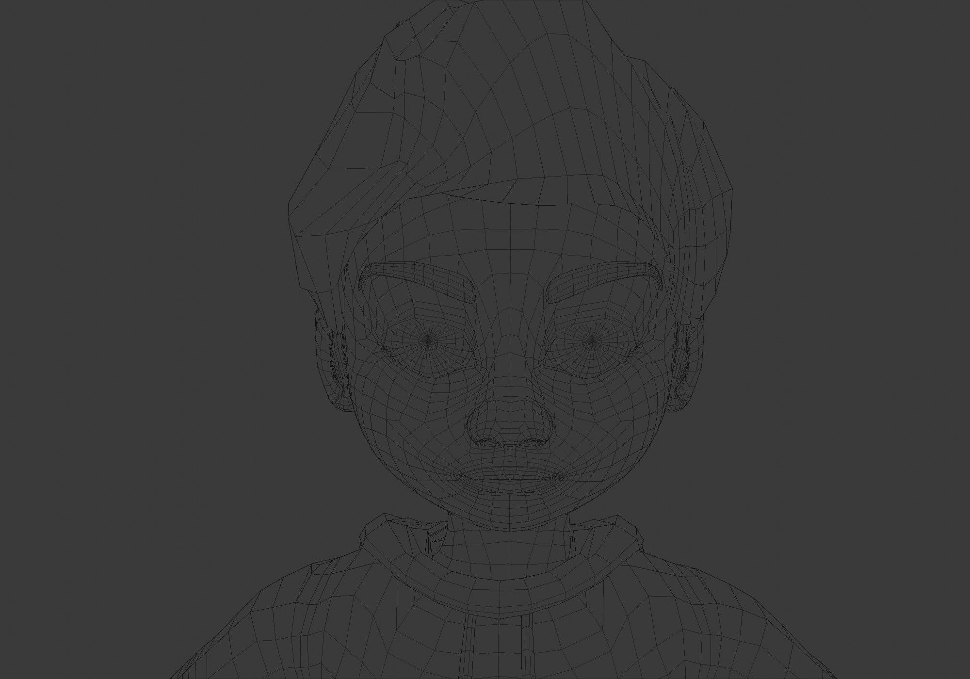 cute cartoon kid 3D model_9