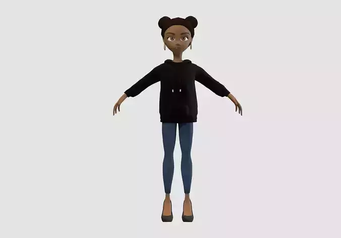 black cartoon girl 