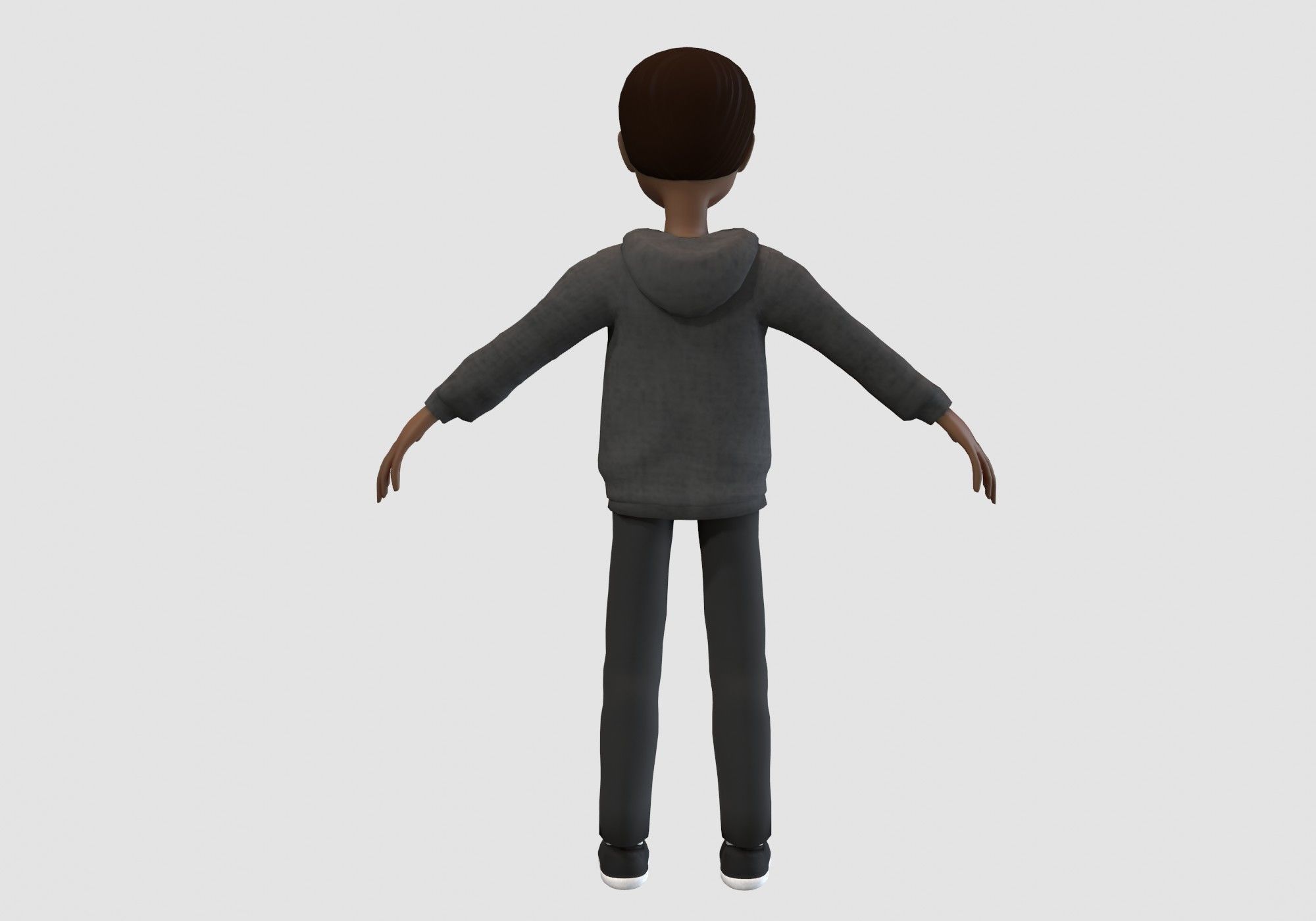 black cartoon boy  3D model_3