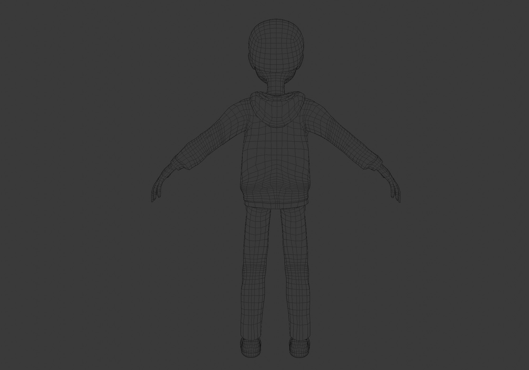 black cartoon boy  3D model_8