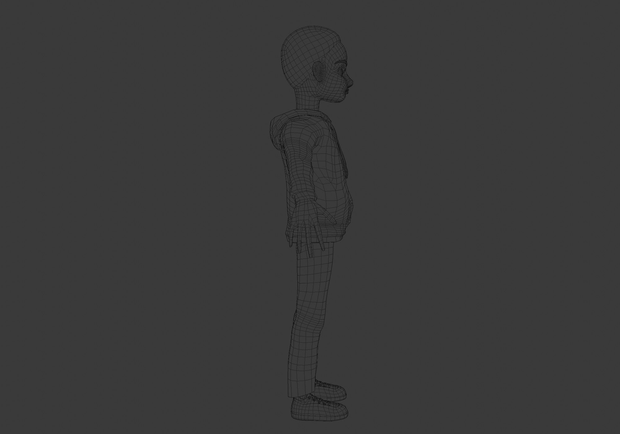 black cartoon boy  3D model_7