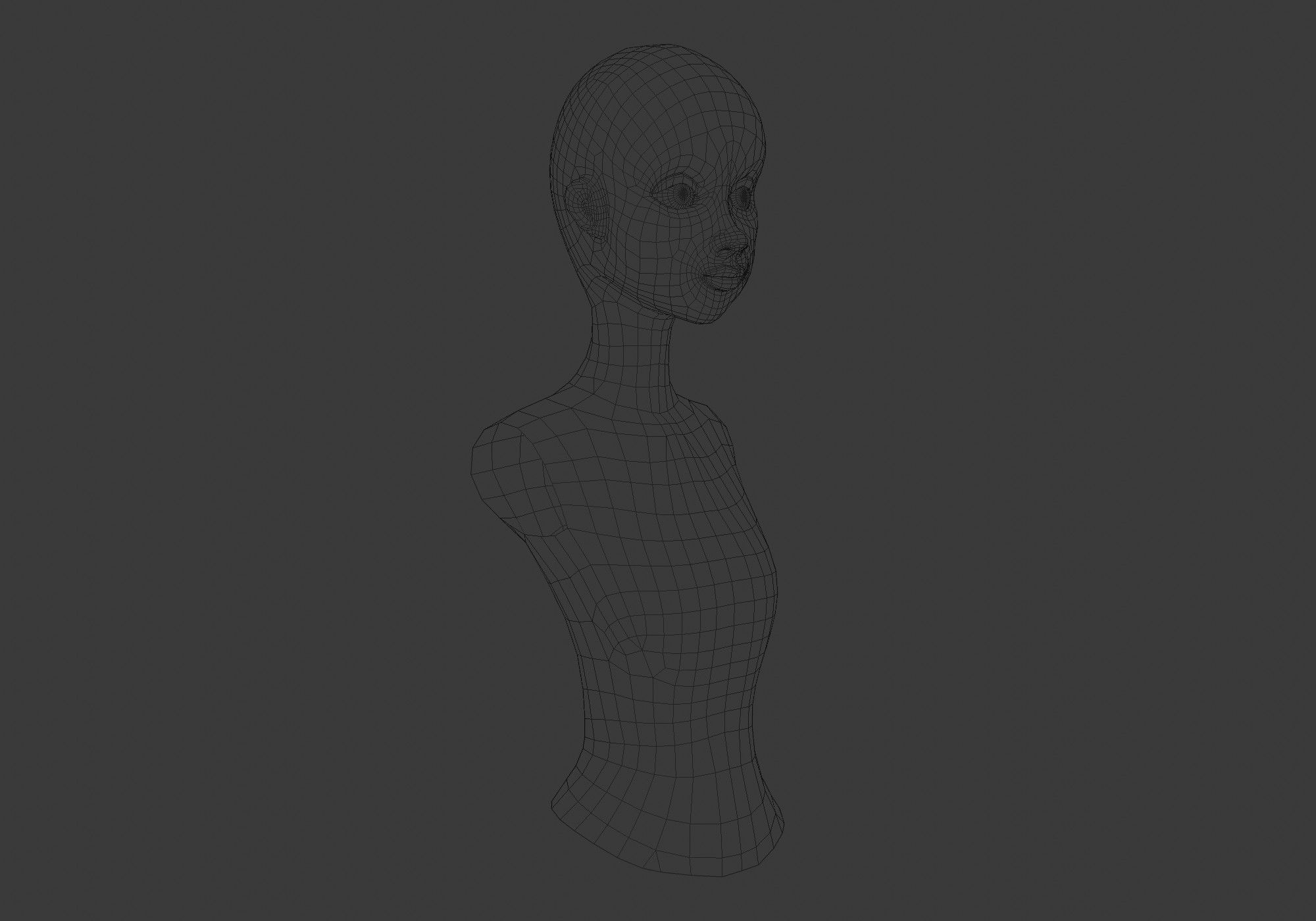 basic female torso 3D model_6