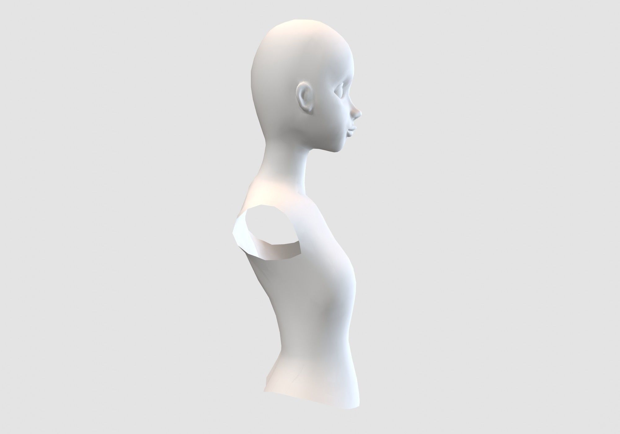 basic female torso 3D model_2