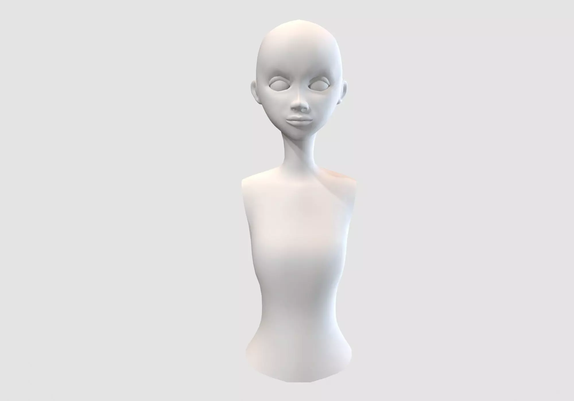 basic female torso 3D model_0