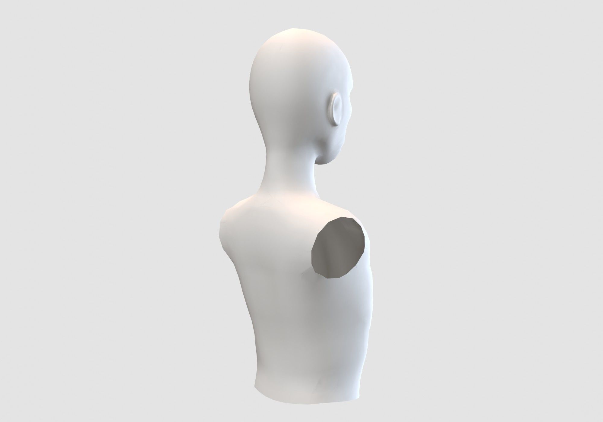 angry man torso  3D model_3