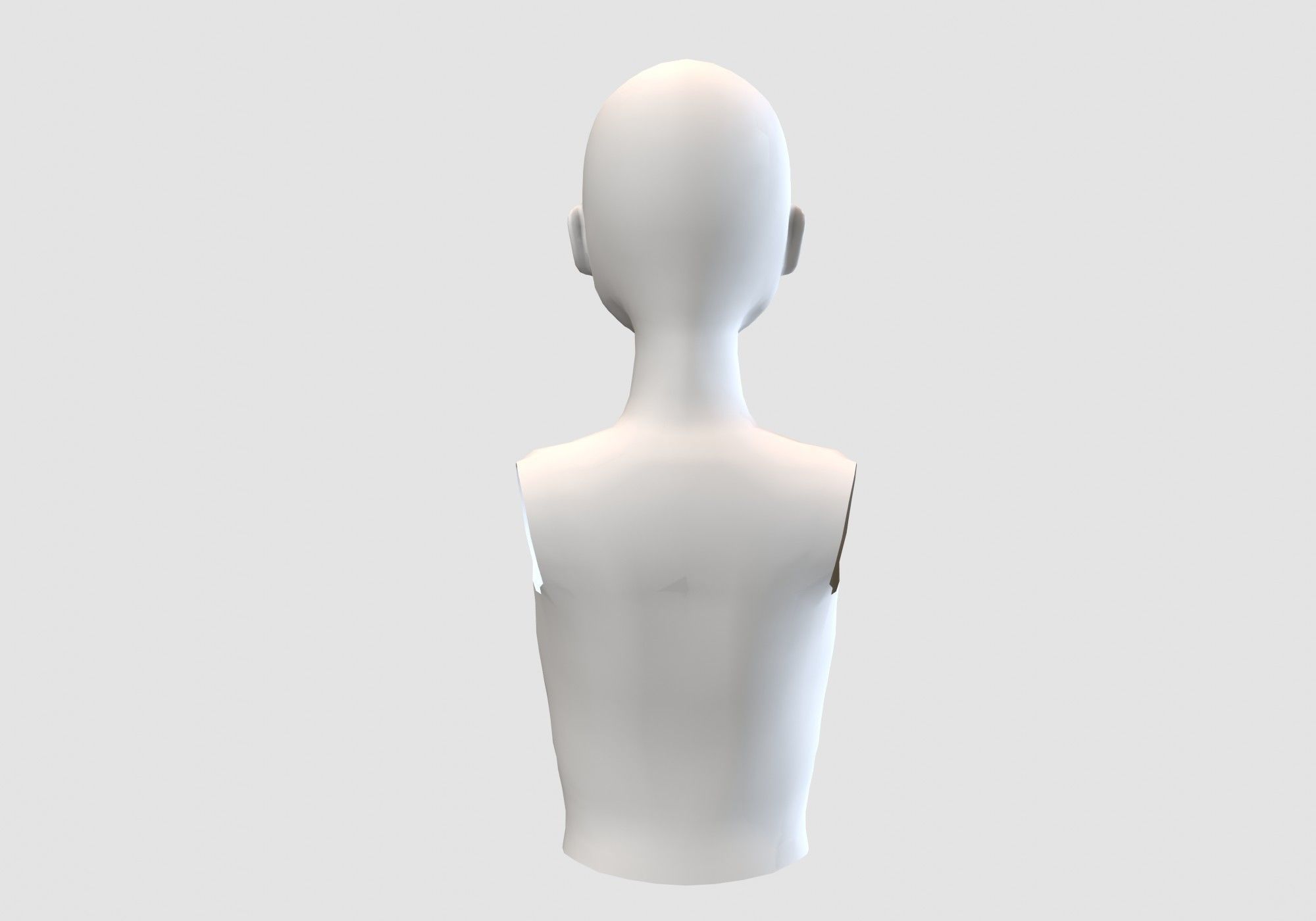 angry man torso  3D model_4
