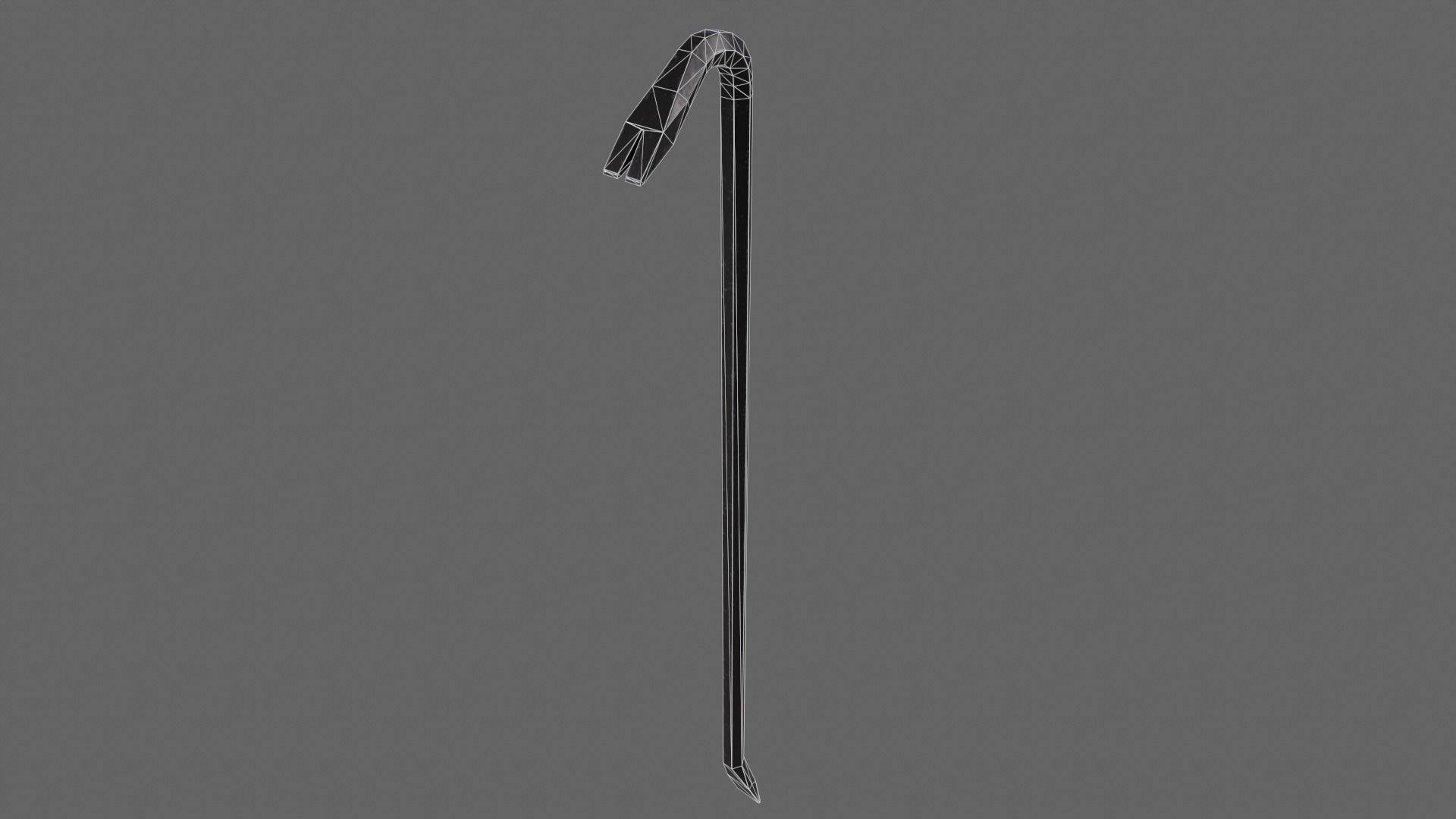 PBR Crowbar Low-poly 3D model_11