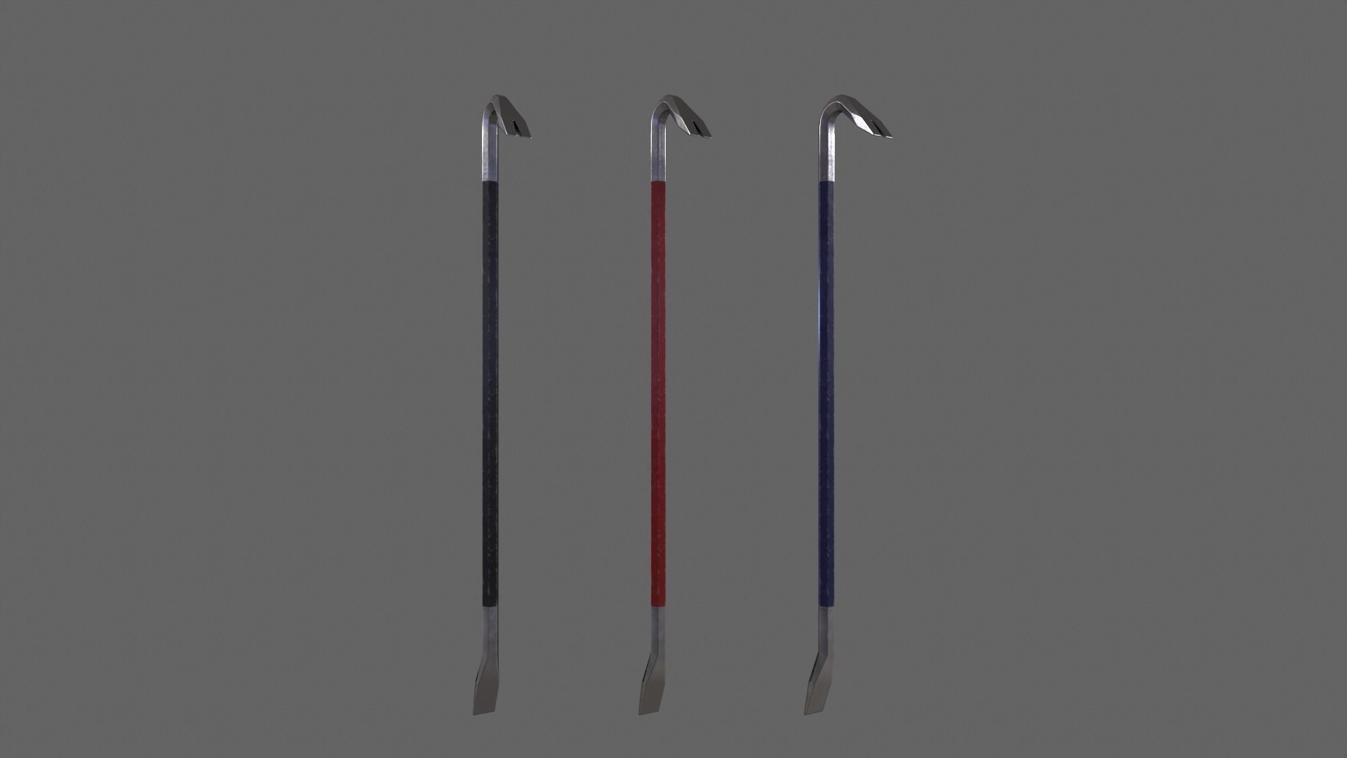PBR Crowbar Low-poly 3D model_2