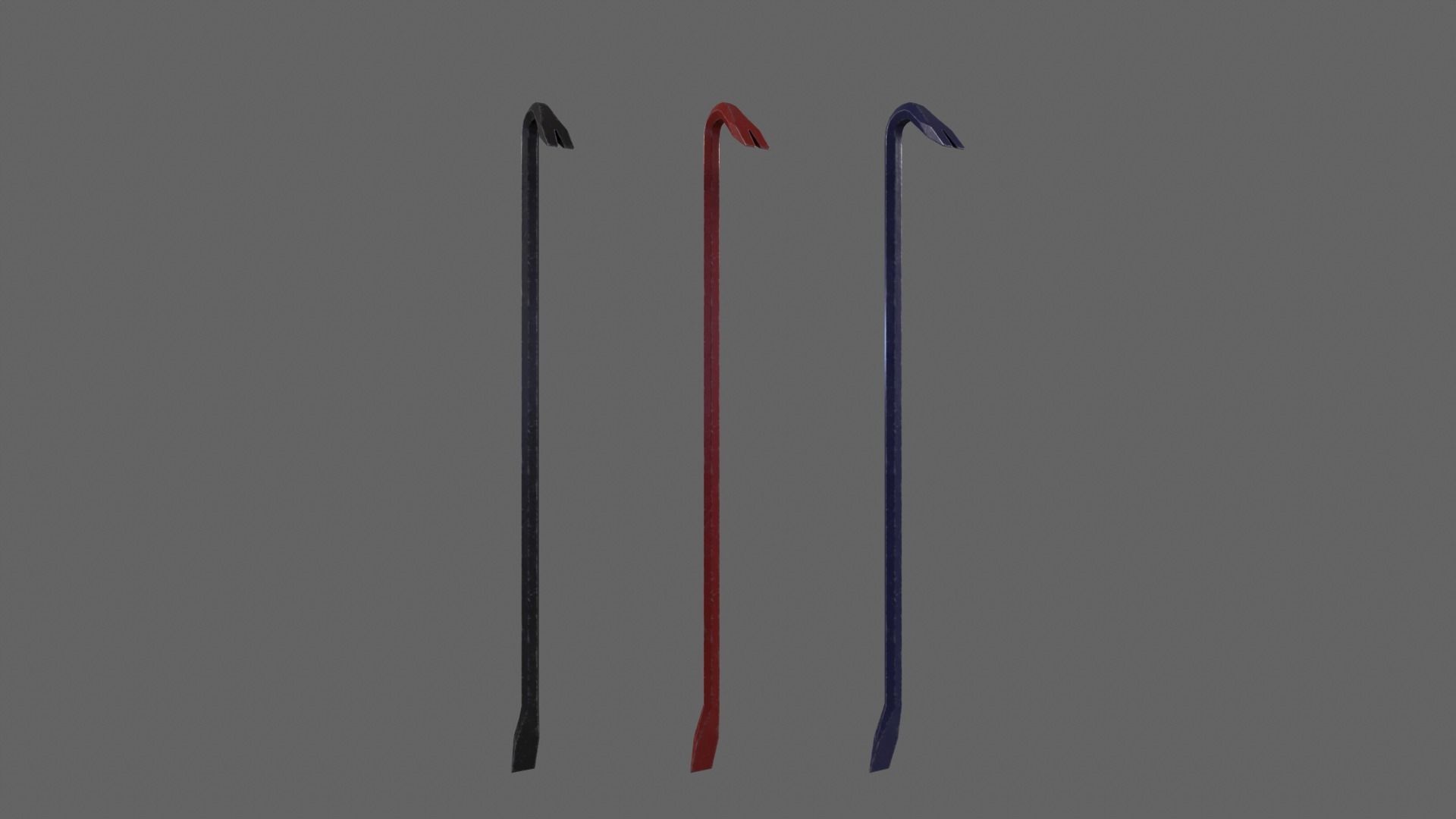 PBR Crowbar Low-poly 3D model_3