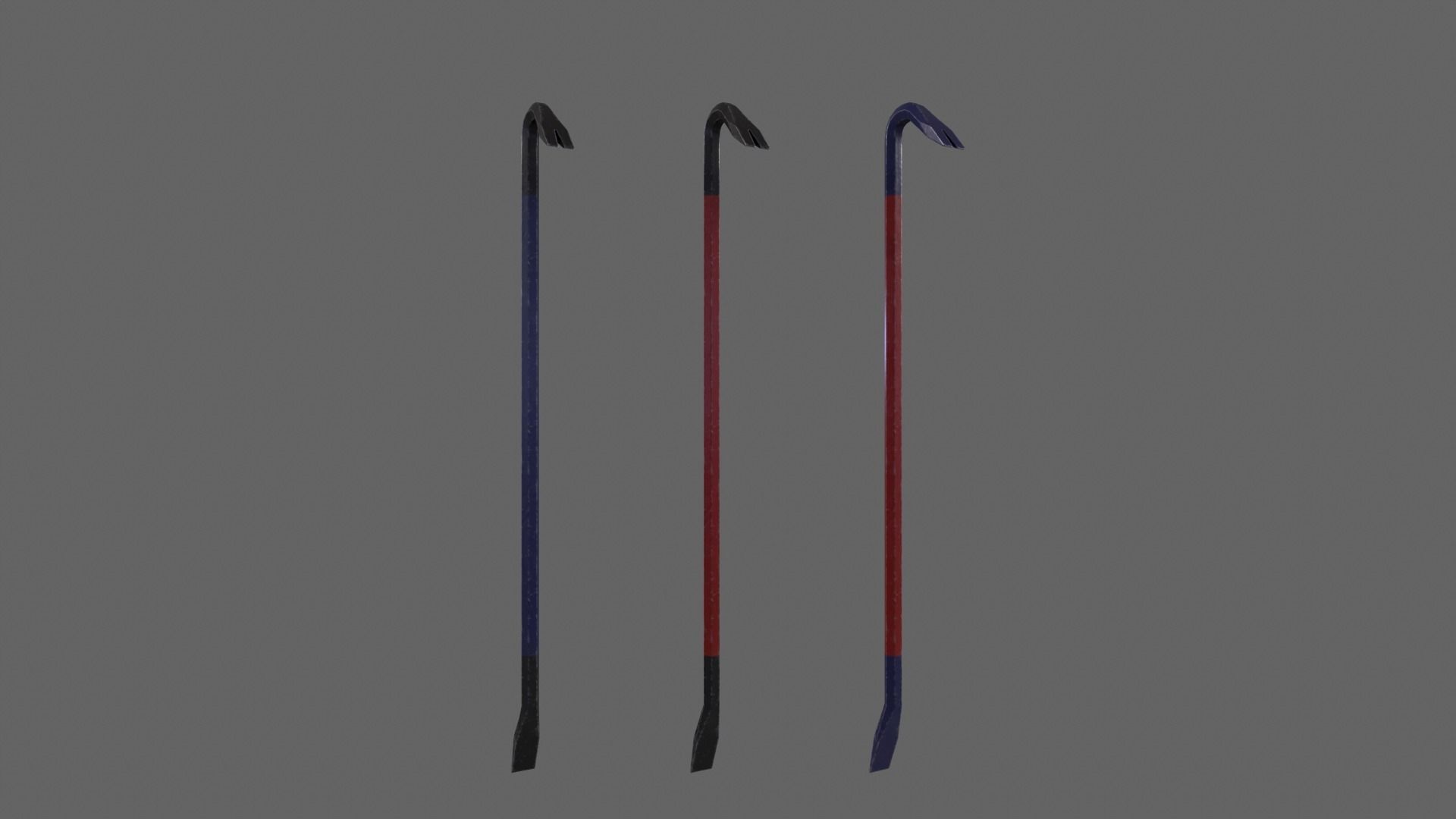 PBR Crowbar Low-poly 3D model_4