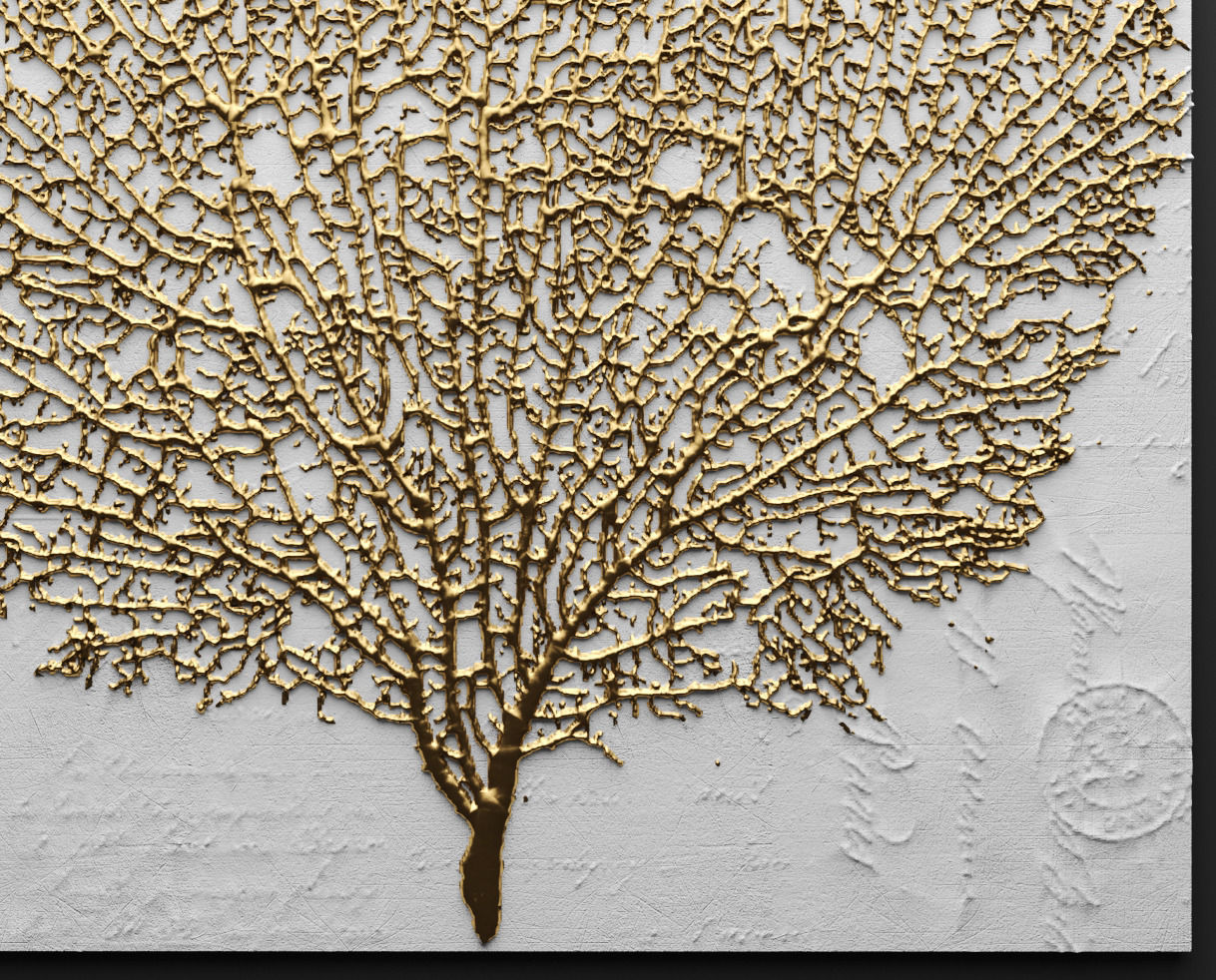 Panel painting 3D Coral  3D model_4