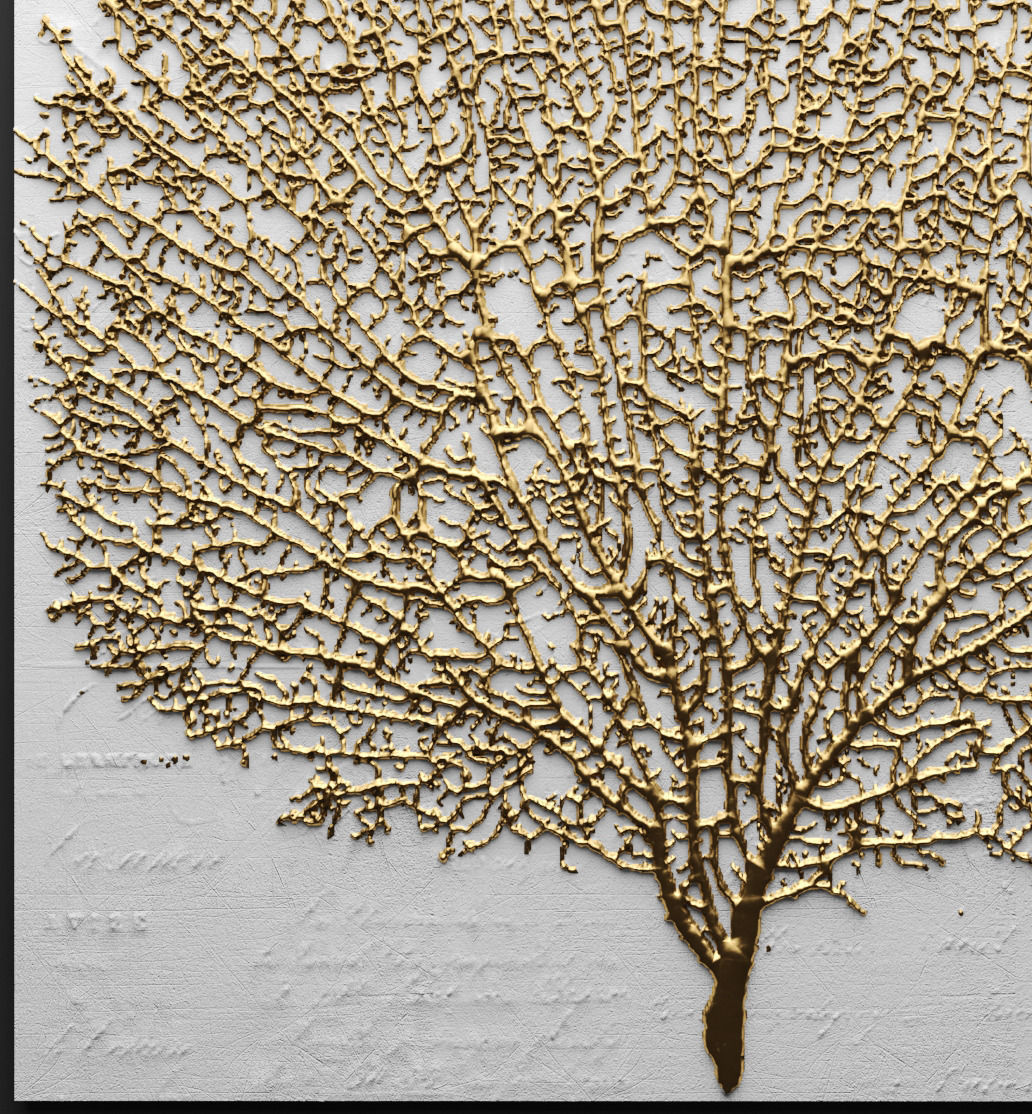 Panel painting 3D Coral  3D model_1