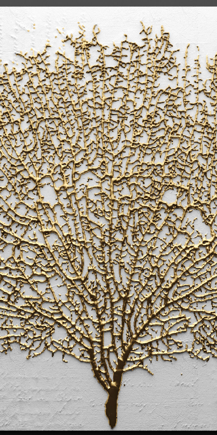 Panel painting 3D Coral  3D model_2