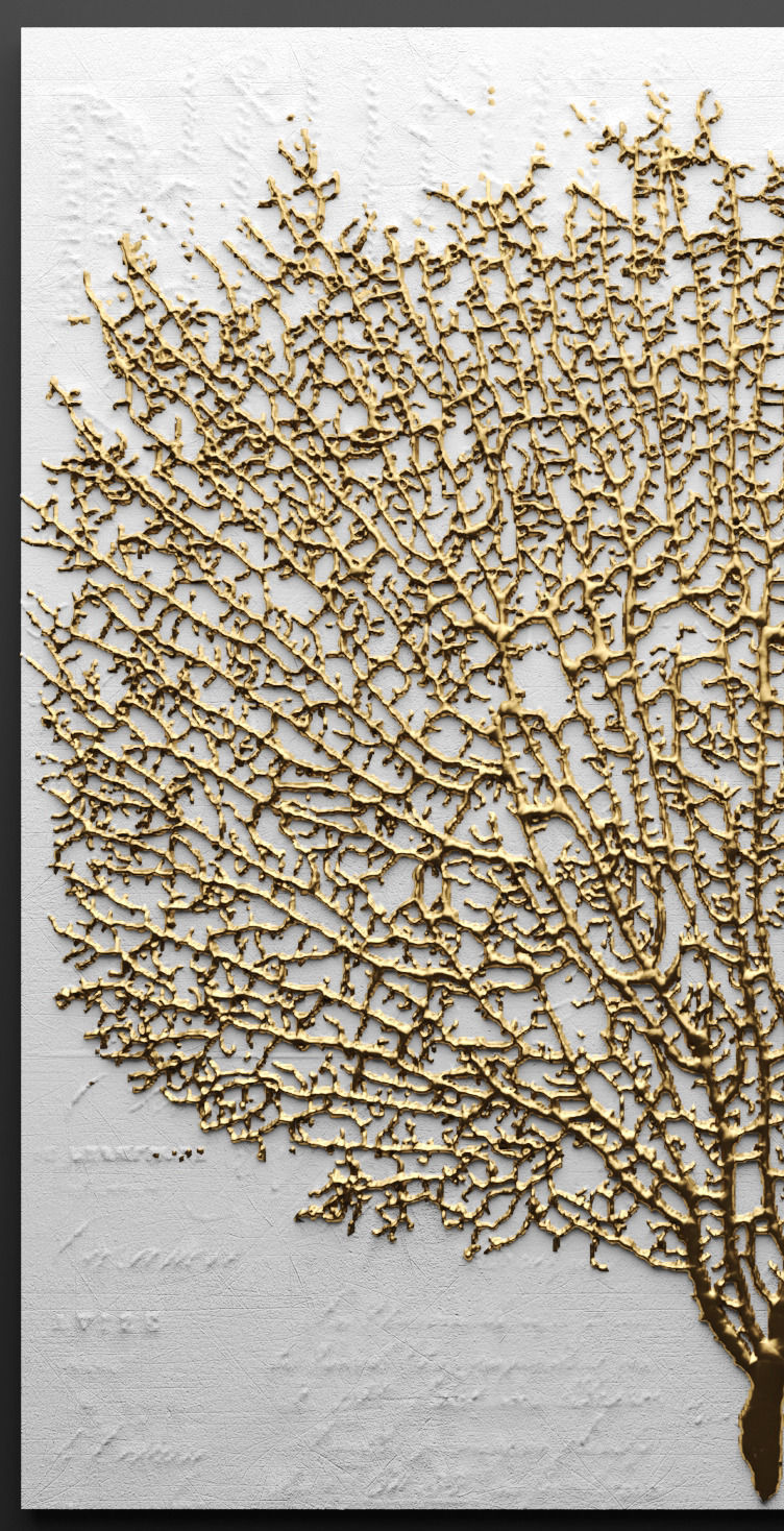 Panel painting 3D Coral  3D model_5