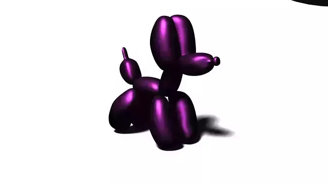 Jeff Koons Baloon Dog 3D print model