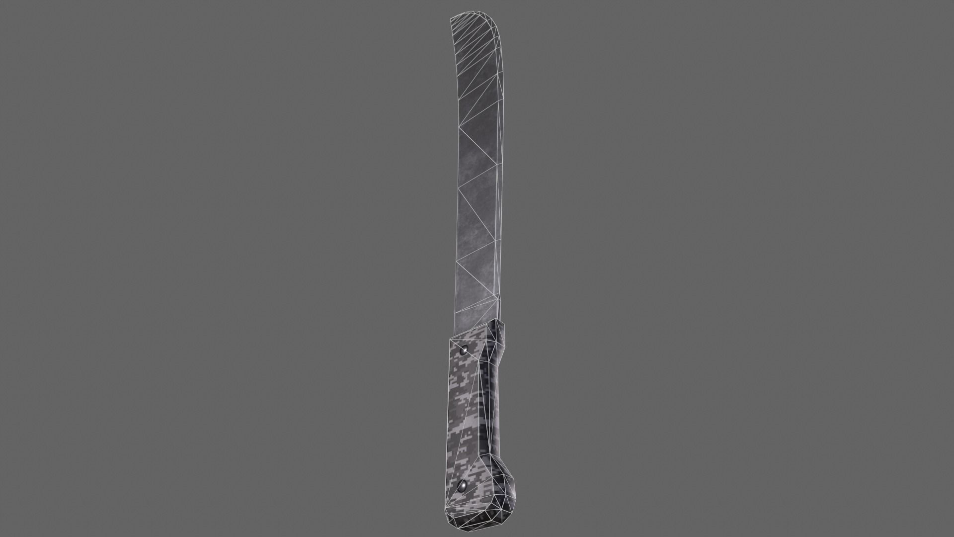 PBR Machete Low-poly 3D model_9