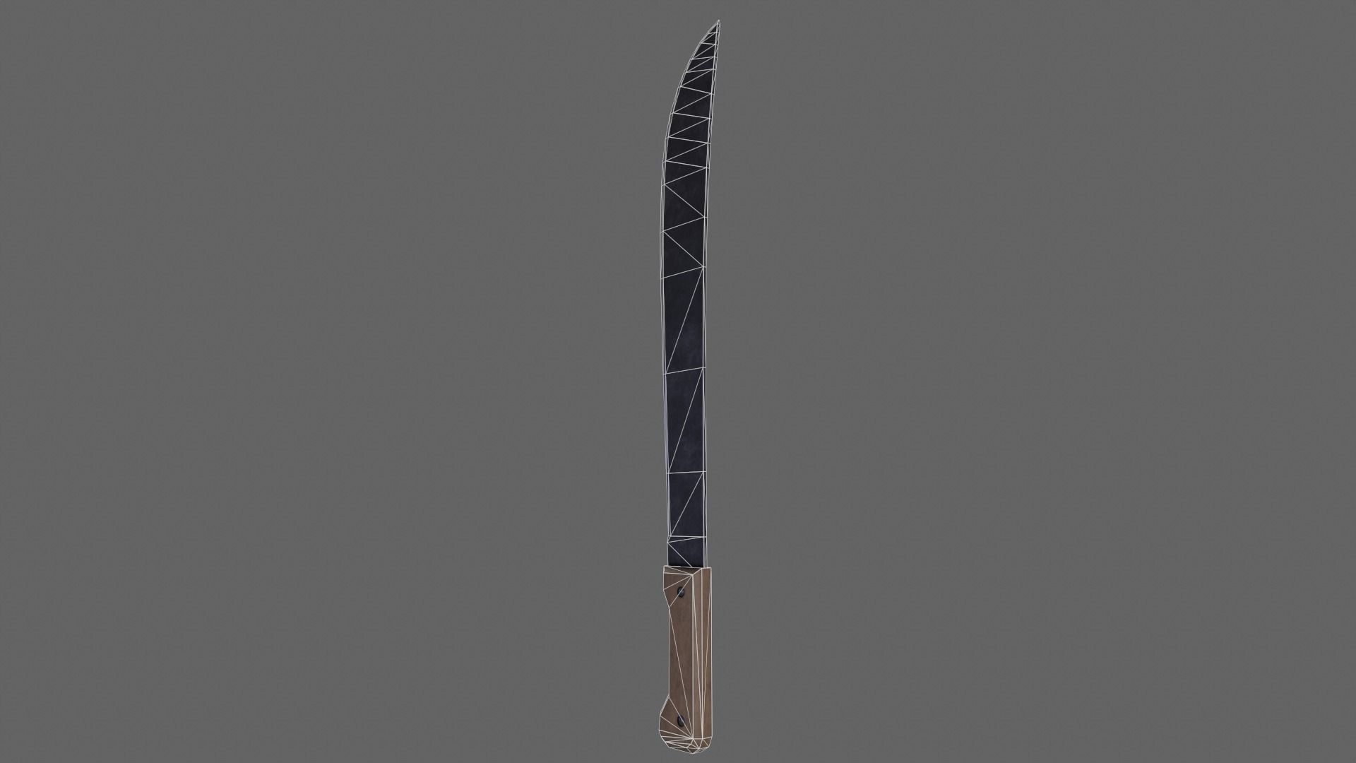 PBR Machete Low-poly 3D model_12