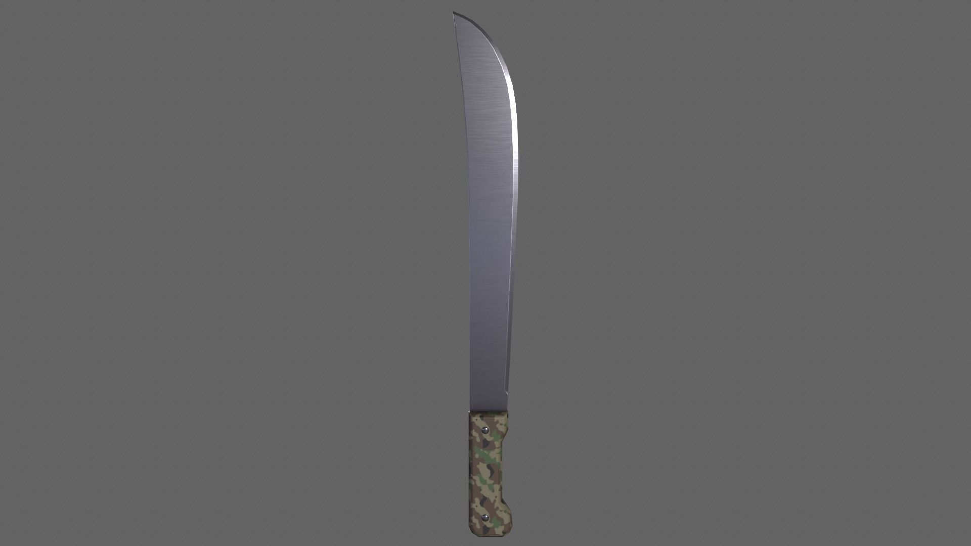 PBR Machete Low-poly 3D model_4