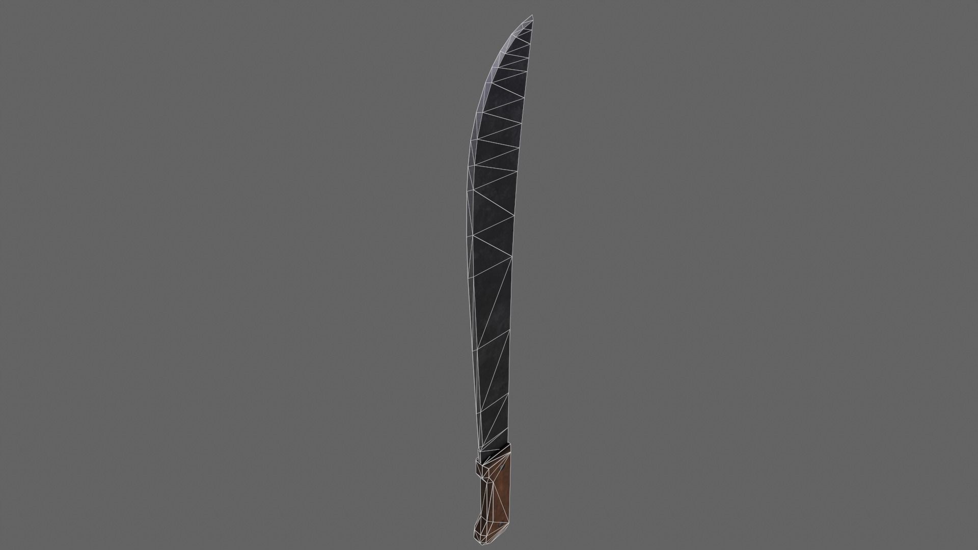 PBR Machete Low-poly 3D model_15
