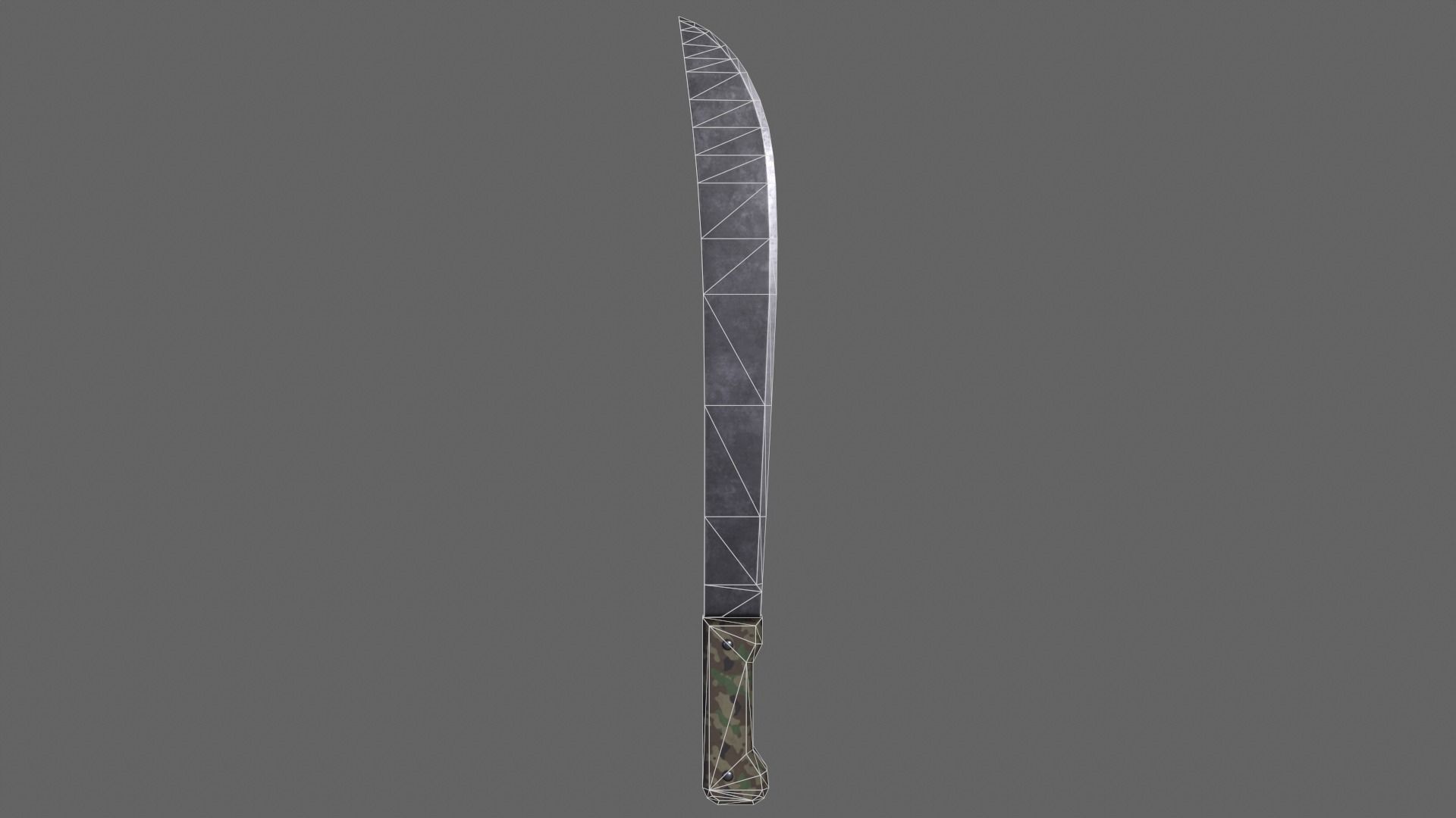 PBR Machete Low-poly 3D model_6