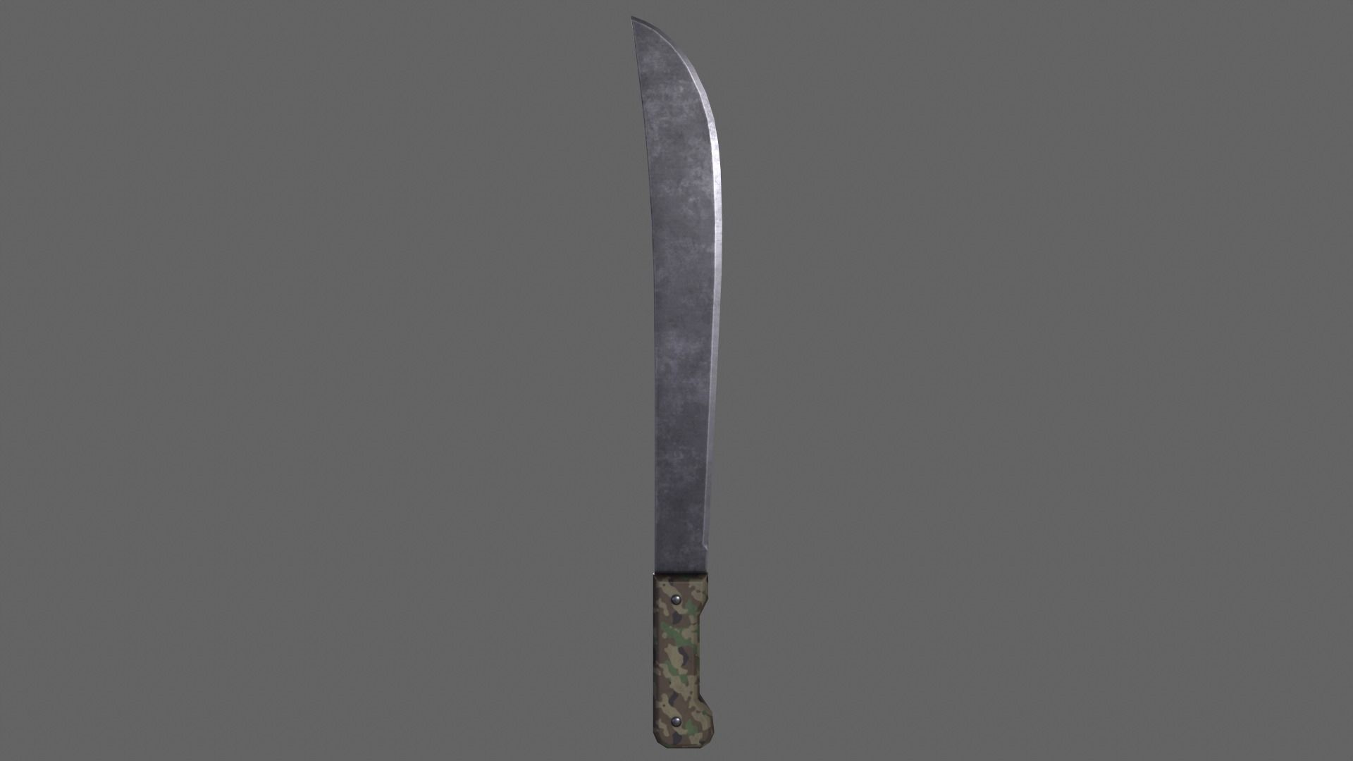 PBR Machete Low-poly 3D model_5