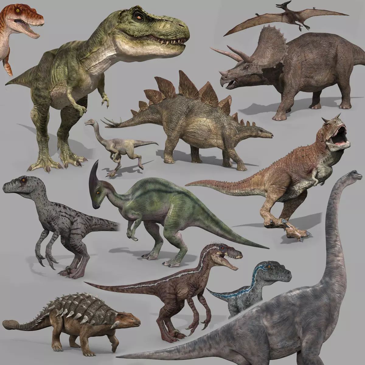 Colossal Dinosaur Pack 8K - fully animated 3D model_0