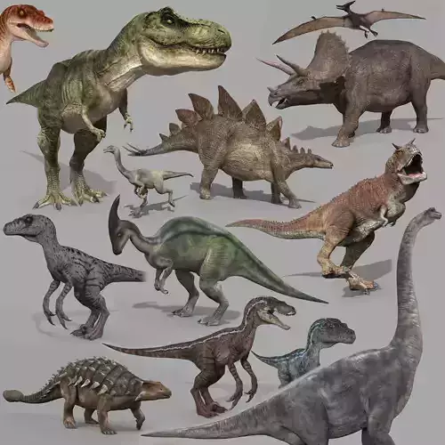 Colossal Dinosaur Pack 8K - fully animated 3D model