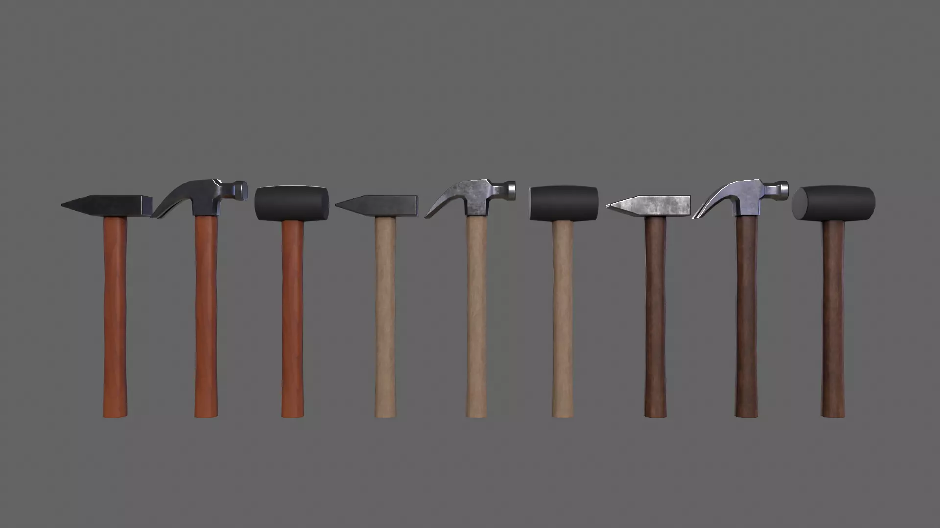 PBR Hammer Low-poly 3D model_0