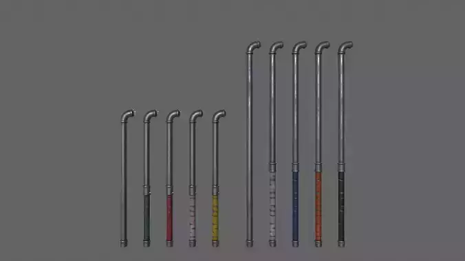 PBR Pipe Weapon V1 Low-poly 3D model PBR Pipe Weapon V1 Low-poly 3D model