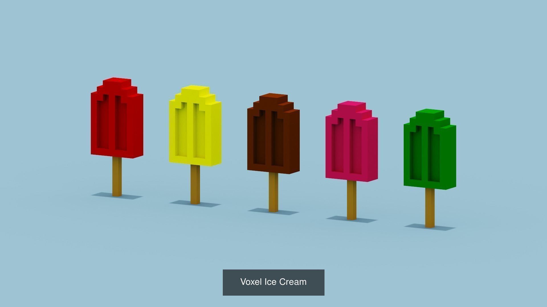 Voxel foods 3D Model Collection_4