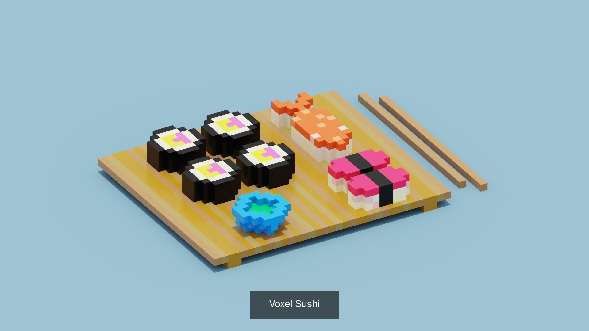 Voxel foods 3D Model Collection_1