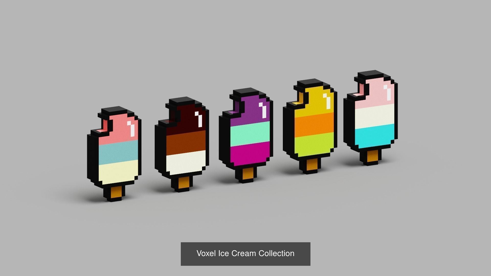 Voxel foods 3D Model Collection_7