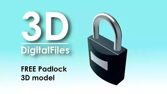 Free Padlock Free low-poly 3D model