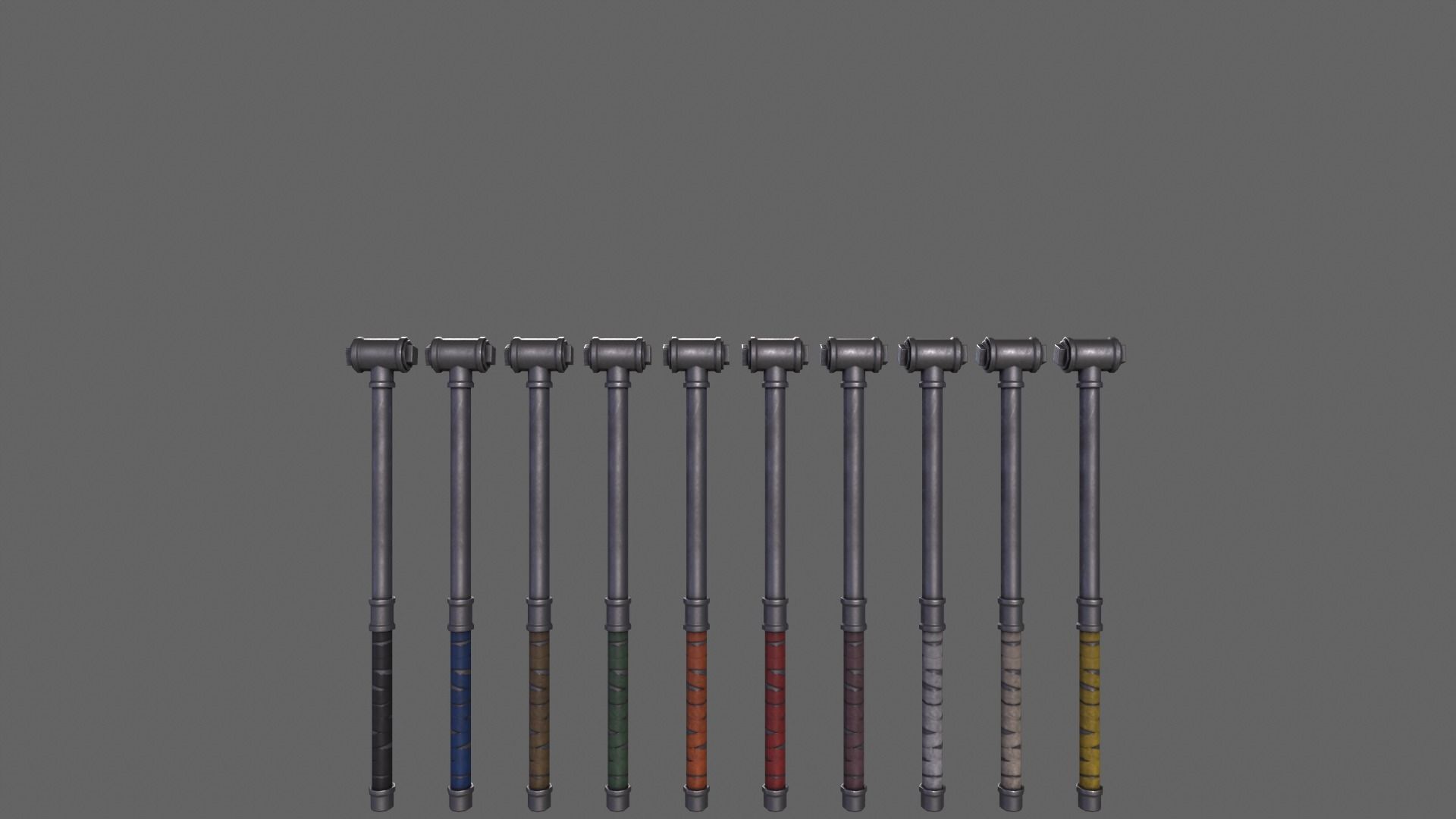 PBR Pipe Weapon V2 Low-poly 3D model_3