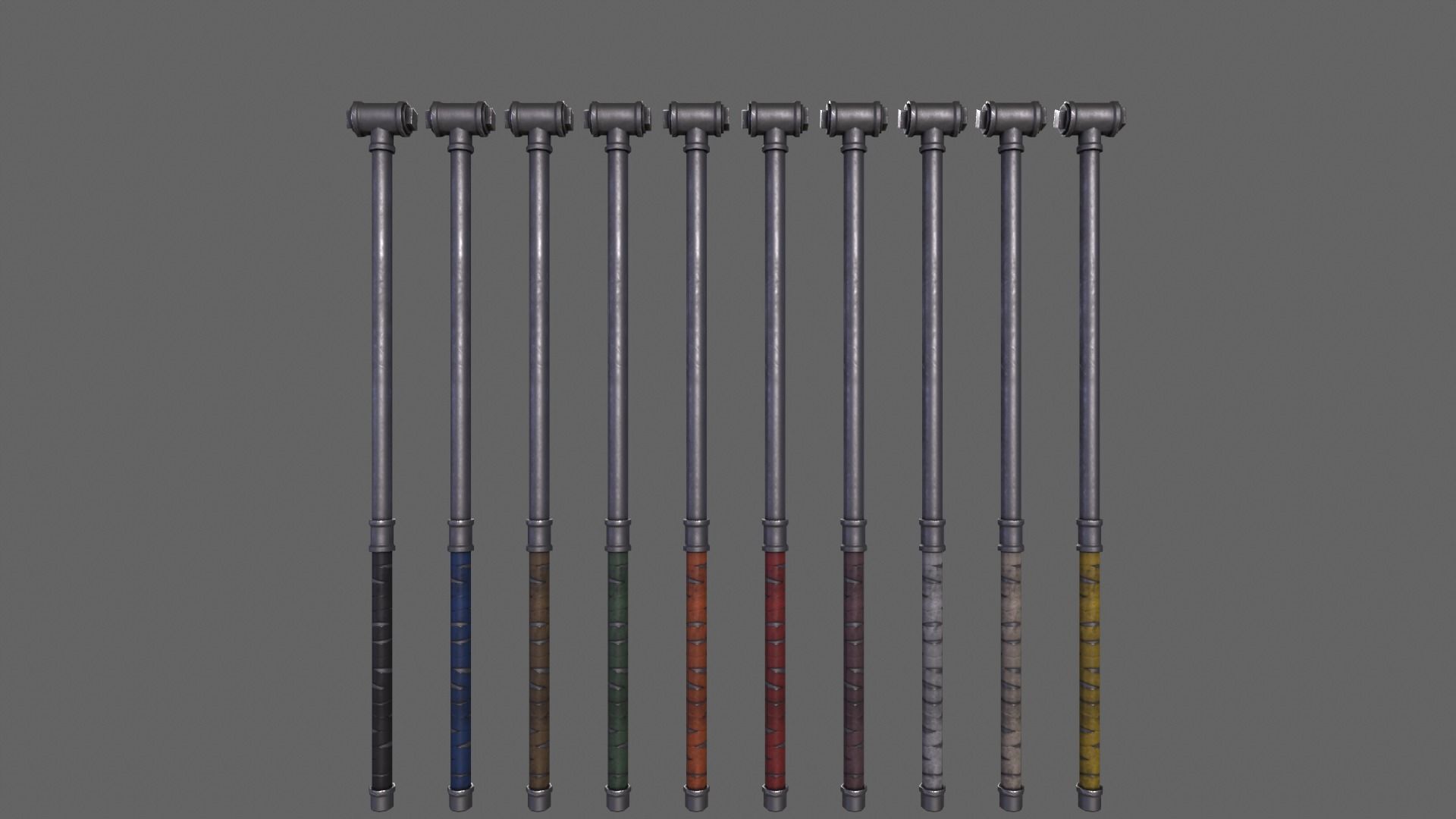 PBR Pipe Weapon V2 Low-poly 3D model_4