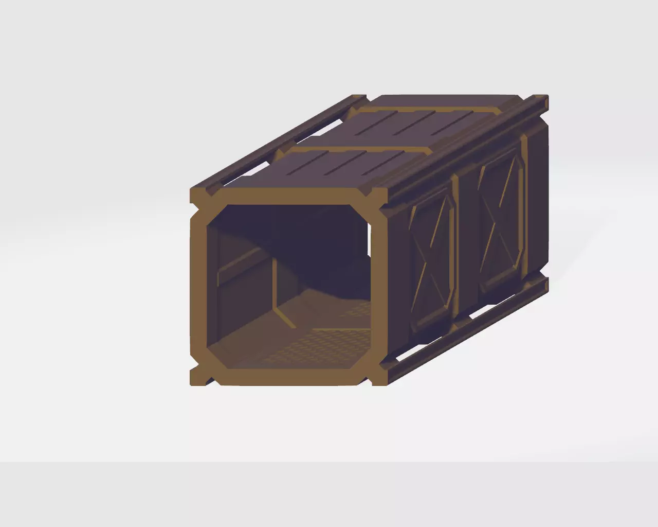 Sci-fi shipping Industrial Container for wargaming 28mm 3D print model