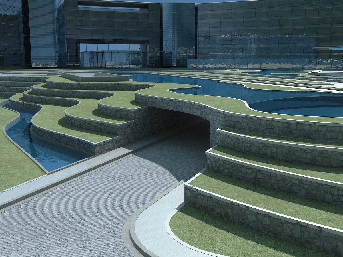Beachfront Hotel 1 3D model_8