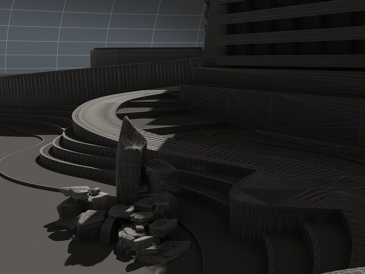 Beachfront Hotel 1 3D model_27