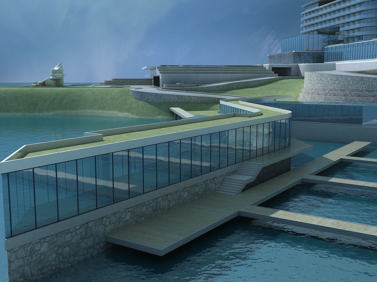 Beachfront Hotel 1 3D model_15