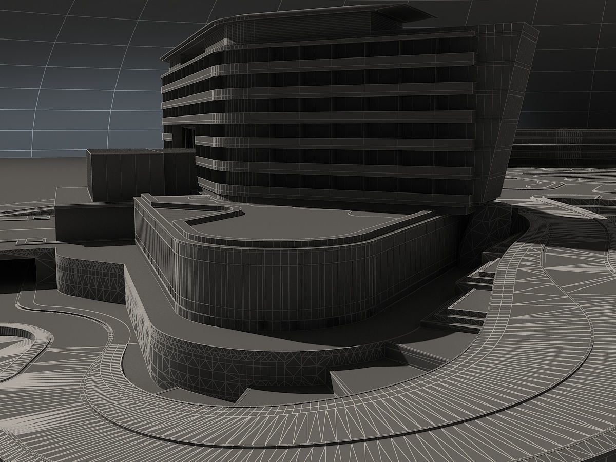 Beachfront Hotel 1 3D model_30