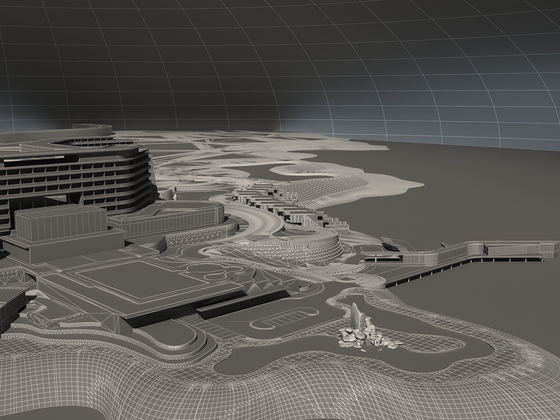 Beachfront Hotel 1 3D model_23