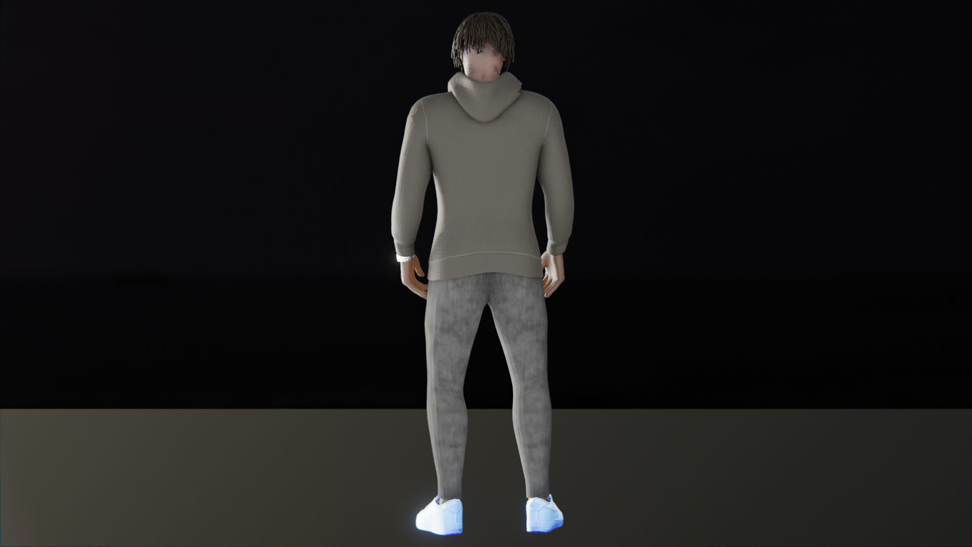 NBA Youngboy - Stylized Low-poly 3D model_4