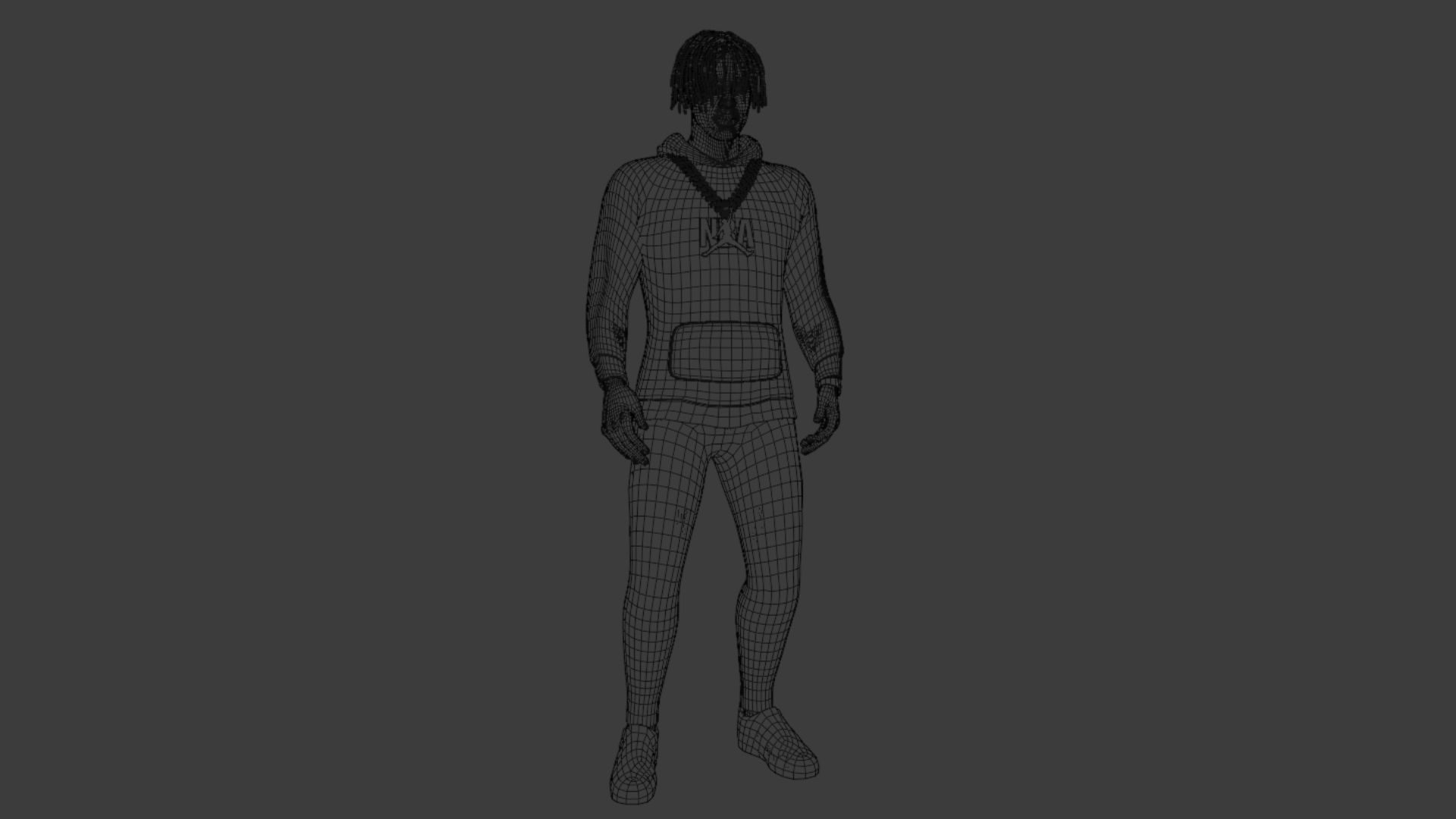 NBA Youngboy - Stylized Low-poly 3D model_6