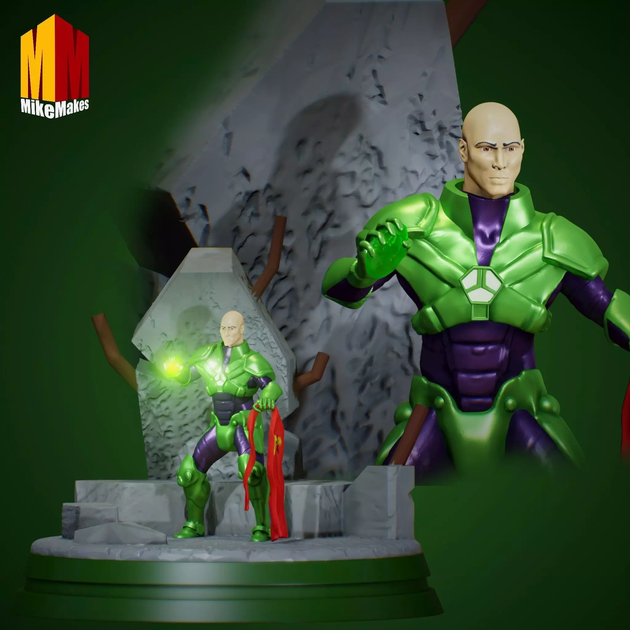 Lex Luthor Superman Villain Diorama 3D print model