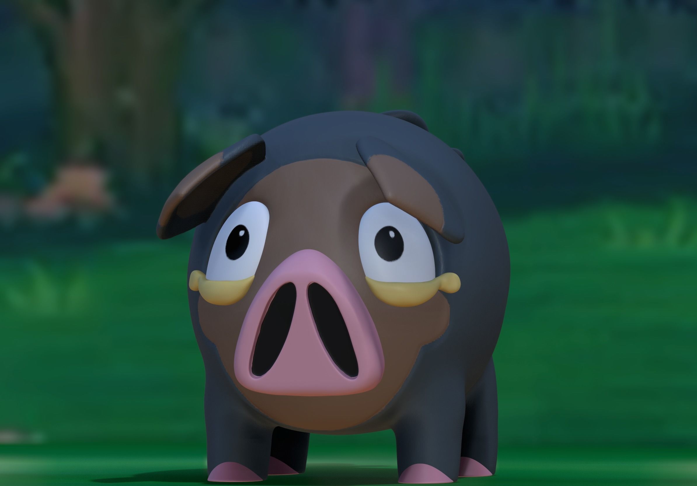 Lechonk Pokemon Figurine  3D print model_3