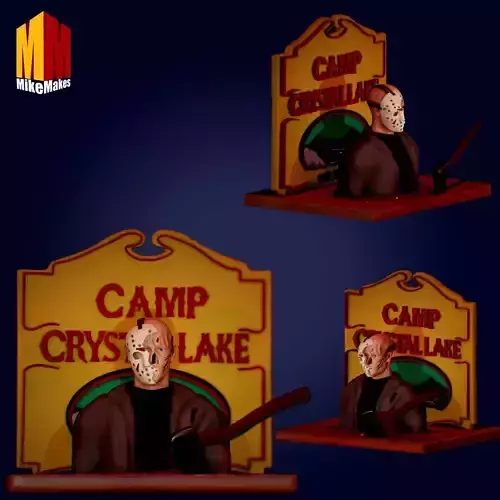 Jason Voorhees Friday the 13th bust 3D print model Jason Voorhees Friday the 13th bust 3D print model