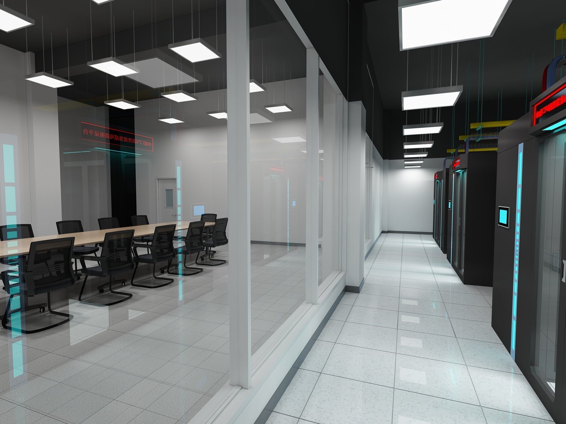 Computer Server Room 3D model_5