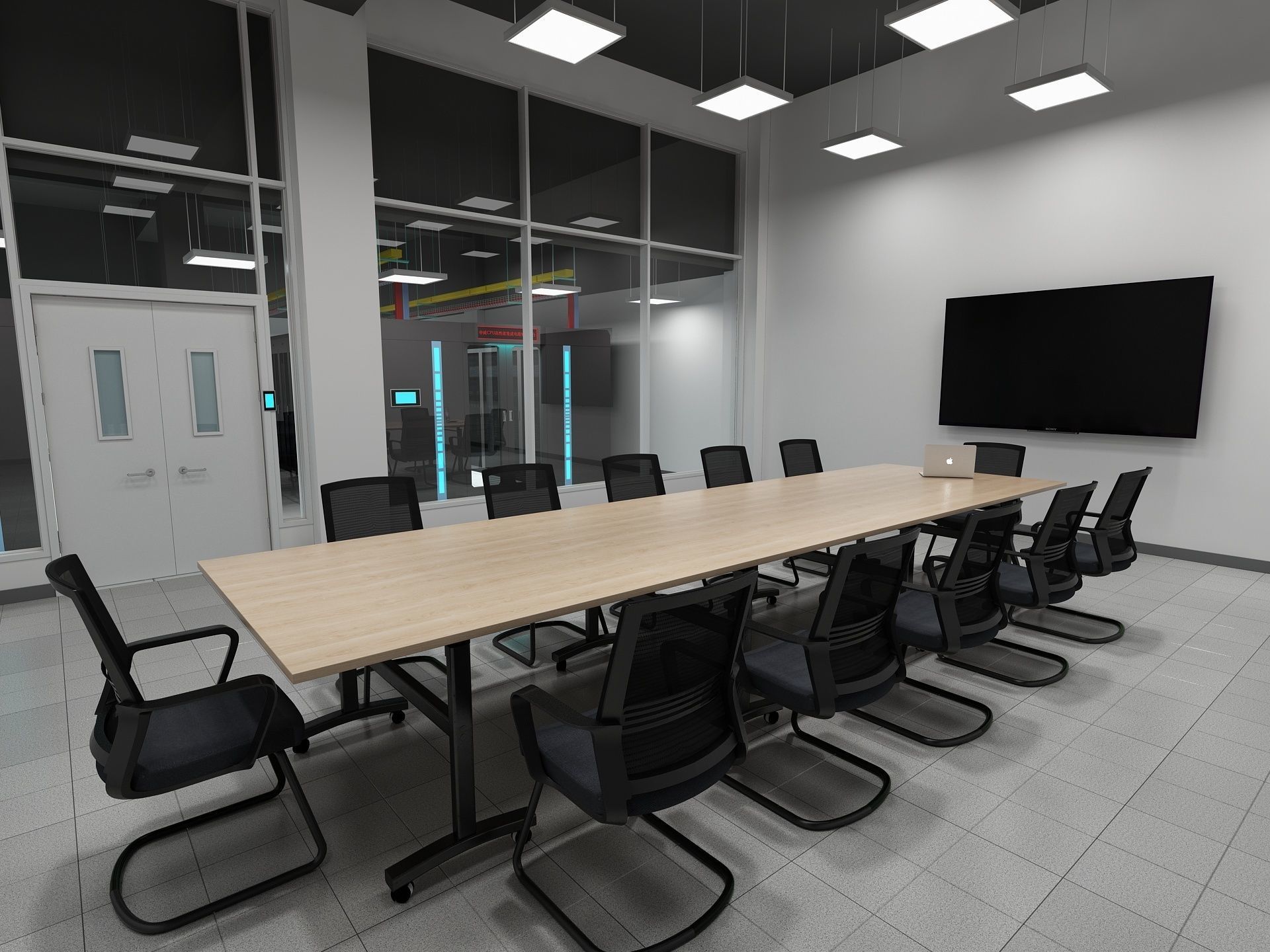 Computer Server Room 3D model_3