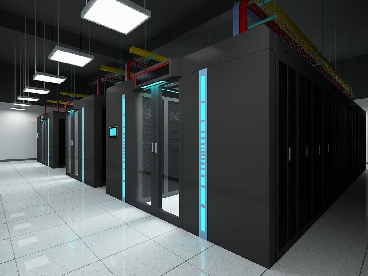 Computer Server Room 3D model_1