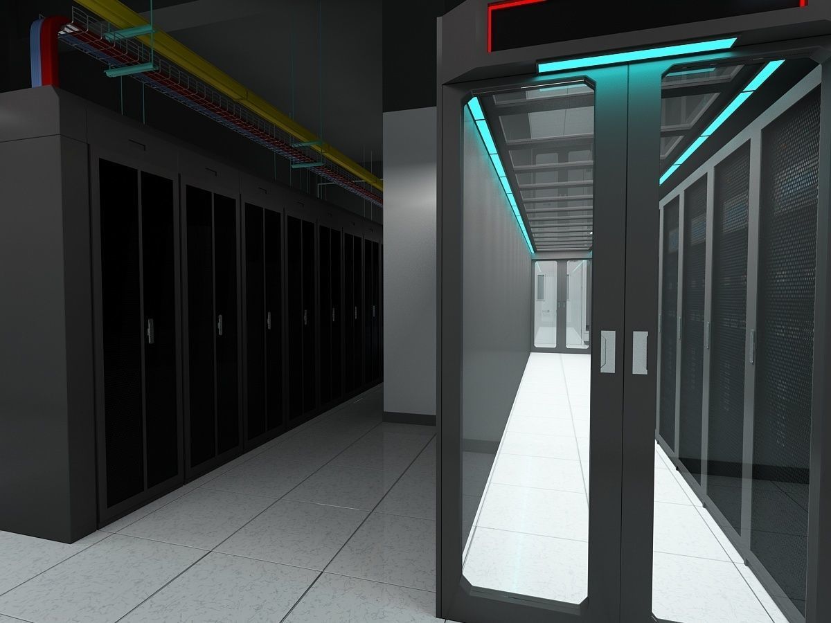 Computer Server Room 3D model_7